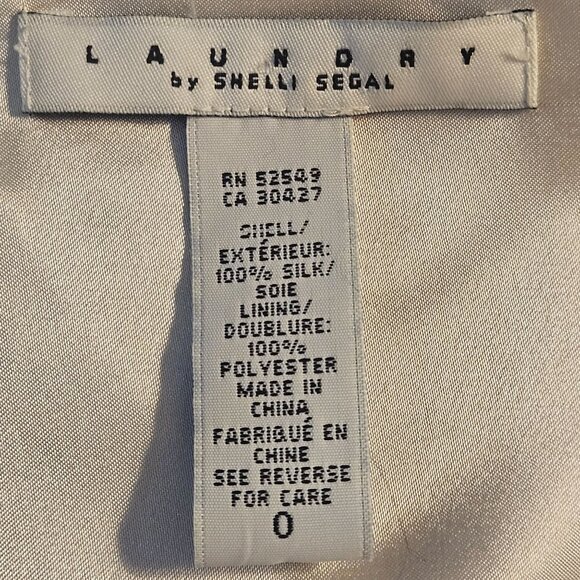 Laundry Ivory 0 Silk Chiffon Midi Dress – Romantic Core Bridalcore Elegance - Picture 9 of 16